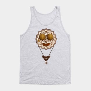 STEAMPUNK Vintage Time Travel Airship Mandala 2 Tank Top